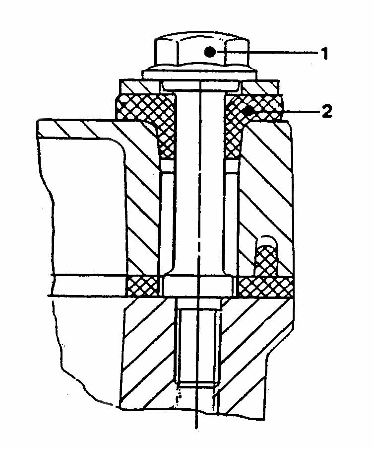 Звукоизоляция резьбового соединения крышки головки блока цилиндров M44