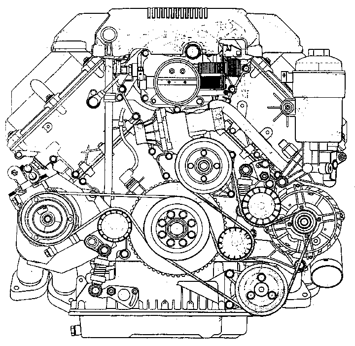 Ременный привод двигателя М60