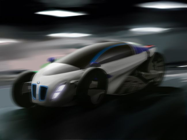 Динамичный BMW i1 - виртуальный проект