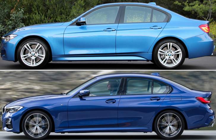 BMW F30 vs BMW G20 - sboky