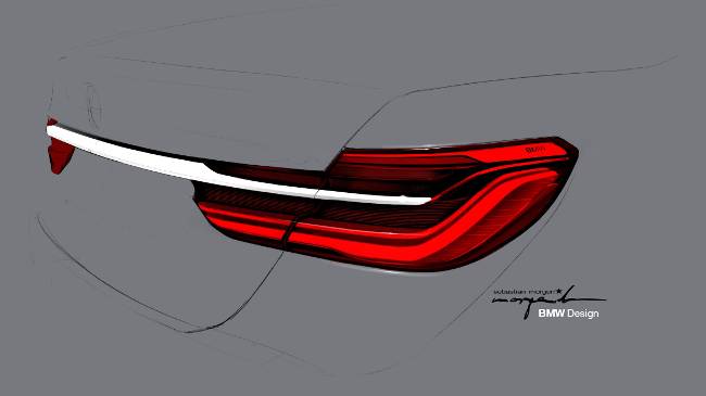 Задняя оптика BMW G11 7 Series - рисунок