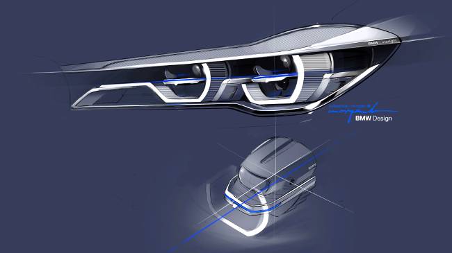 Передняя оптика BMW G11 7 Series - эскиз